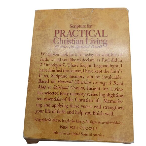 Practical Christian Living-Christian Bible quiz cards Chuck Swindoll - Picture 2 of 4